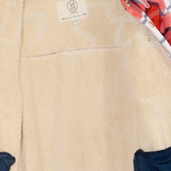 Sage Ladies' Plush‎ Shirt Jacket RED - Picture 7 of 12